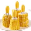 Tenedor de Maíz Creativo Anti-Escaldante de Acero Inoxidable para que los Niños Coman Maíz sin Manos Pegajosas, Lindos Pinchos para Barbacoa y Fruta de Camote
