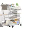 Estantería móvil de almacenamiento para libros, estantería de suelo, estantería pequeña de escritorio, armario de almacenamiento debajo de la mesa, carrito