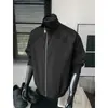 Chaqueta de Piloto Retro Americana Ropa Exterior para Hombre Otoño Holgada Casual Cuello Alto Ropa de Trabajo Patchwork Camisa Estilo Corto Venta al por Mayor