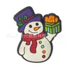 Amuletos para zapatos de muñeco de nieve navideño, Accesorios para zapatos tipo zueco de regalo de Navidad, Decoración de goma blanda de PVC Accesorios para DIY, Transfronterizo