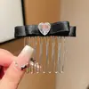 Pente de Cabelo Exquisito Doce Laço Strass Coração Japonês e Coreano Acessório de Cabelo Presilha de Cabelo Versátil de Alta Qualidade Princesa