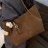 Bolsa Retro Esmerilada Ropa de Trabajo para Mujer Bolso Tote Versátil 2025 Otoño e Invierno Nuevo Bolso de Hombro tipo Portadocumentos de Gran Capacidad