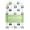 Juego de Cuatro Piezas de Sábana y Funda de Edredón Desechables de Algodón, Sábana Desechable Engrosada Estampada, Súper Rentable para Salones de Belleza, Resistente a la Suciedad para Uso en Baño