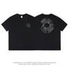 Camiseta de Manga Corta Estampada Giratoria con Letra de Diseño de Nicho para Hombres y Mujeres, Tops de Verano Ami Khaki, Camiseta de Algodón Puro
