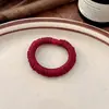 Diademas de pelo de alta gama estilo coreano, hechas a mano, diseño simple, elegantes bandas para el pelo de color liso, elásticos versátiles plisados para coleta