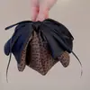 Novo Prendedor de Cabelo com Laço Estampa de Leopardo em Tecido, Prendedor de Nuca, Elegante Retrô Shark Clip para Meio Preso