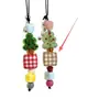 Árbol de Navidad Infantil y Lindo Nicho Hecho a Mano Cadena para Teléfono Móvil con Cuentas Fresca Corta Versátil Moda Nicho Colgante para Bolsa de Llaves