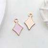 1 Gota rosa aceite DIY accesorios de joyería hechos a mano aleación colgante pequeño aretes aretes colgante de collar material