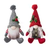 Decorações de Natal Transfronteiriças Boneca Nordica Fofa Sem Rosto Chapéu Cinza Rena Atmosfera Adereços de Decoração de Feriado