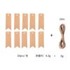 Etiqueta de cuerda de cáñamo para joyería, pulsera, tarjeta de papel kraft, etiqueta adhesiva para ropa, disponible directamente de fábrica