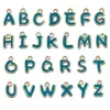 Cuatro Colores Disponibles, 26 Colgantes de Letras de Aleación con Goteo de Aceite de Doble Cara para Pulsera, Collar, Pendientes DIY, Accesorios de Joyería, Venta al por Mayor