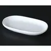 Hotel y Pensión Cerámica Blanca Pura Plato para Toallas Plato para Jabón Bandeja para Toallas Ovalada Rectangular Plato para Toallitas Húmedas Venta al por Mayor