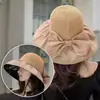 Sombrero para el Sol Verano para Mujer Parasol Resistente a los Rayos UV Parte Superior Vacía Sombrero de Concha de Goma Negra Ala Grande Parasol para la Cara Sombrero para Montar al Aire Libre