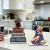 Día de la Independencia Águila Orgullosa Estatua de la Libertad Adorno Decorativo Artesanía de Madera 2D Decoración Festiva Exclusiva