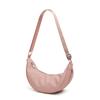 Bolso bandolera de nailon de color puro estilo japonés para mujer Verano Nuevo Bolso dumpling Bolso de hombro pequeño y ligero Bolso axilar Bolso de hombro para comercio exterior
