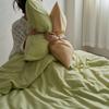 Funda de edredón de jacquard de algodón espiga Dayan sábana de cama transpirable respetuosa con la piel color liso nude serie de productos individuales para dormitorio