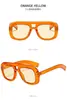 Gafas de Sol Minimalistas de Marco Grande, Gafas de Sol Estilo Europeo y Americano, Versátiles de Moda para Vacaciones, Retro, Trendy, Estilo Callejero, Gafas de Sol para Mujer, Marca Grande