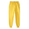 Pantalones largos casuales para hombre de comercio exterior Amazon Wish transfronterizos, forrados de polar, engrosados, de color liso, pantalones de chándal, pantalones deportivos, forrados de polar para abrigar
