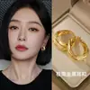 Brincos Argola Banhados a Ouro Estilo Francês em Prata Esterlina S925 2026 Novos Populares Design de Nicho Brincos Acessórios de Orelha Estilo Hong Kong