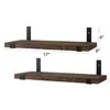 Estante flotante de una palabra de madera retro, estante de almacenamiento de partición de pared de paulownia, estante de almacenamiento móvil de suspensión montado en la pared