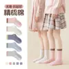 Meias Infantis Outono Inverno Novo Estilo Meias Meninas Estilo Coreano Tendência Cor Sólida Versátil Estilo Ins Bloco de Cores Meias sem Costura Meio da Panturrilha