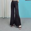 Calça Pregueada Lingying 7701 [Em Estoque] Calça Flare Miyake Moda Plus Size Calça Casual Estilo Simples Primavera/Verão 2026