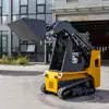 Exportar a Europa Cargador de Orugas Múltiples Accesorios Cargador Compacto de Dirección Deslizante Excavadora Pequeña de Uso Agrícola Propio