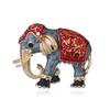 Broche de elefante bonito, suministro transfronterizo, ropa popular europea y americana, joyería, broche de animal cloisonné de temperamento de alta gama.