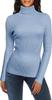 Camiseta Base de Punto de Cuello Alto para Mujer de Comercio Exterior Europeo y Americano, Suéter Pulóver Cálido, Sexy, Ajustado, a la Moda