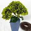 Flores de Hortênsia Artificiais para Casamento, Flores de Hortênsia de 5 Ramos para Cerimônia de Casamento, Flores Artificiais para Arranjos de Chão, Decorações de Parede e Arranjos de Flores