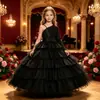 Vestido de Princesa para Aniversário Infantil Transfronteiriço Vestido de Performance para Apresentação de Orquestra Sinfônica de Piano Vestido de Festa para Menina