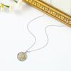 Nuevo Collar de Acero de Titanio Europeo y Americano de Venta Caliente Transfronterizo para Mujer Ins Chapado en Oro Plata Colgante Bicolor Moda Elegante Venta Directa de Fábrica