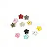 Botões Mini Estrela de Cinco Pontas 9mm Botões de Dois Furos Coloridos Estrela Botões para Roupas de Bebê Acessórios para Bonecas BJD