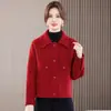 Nueva Chaqueta Versátil Casual de Moda Coreana Simple, Estilo Perezoso Holgado con Solapa para Otoño/Invierno 2026, Rejuvenecedora, para Edad Media y Mayores