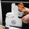 Caixa Sacola de Café Tendência Papelão Branco Suporte para Copo de Chá de Leite Loja de Panificação Caixa de Embalagem Criativa para Levar Uso Comercial