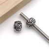 Cuentas antiguas de aleación de plata con agujero grande, pulsera con cuentas, colgante de calavera, búho, tai chi, cuentas sueltas, cuentas DIY, accesorios de joyería