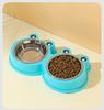 Tazón para gato Olla para comida de gato Tazón para perro Olla para perro Antivuelco Tazón doble Gato Perro pequeño y mediano Bebedero automático Suministros para mascotas