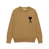 Marca de Moda Europea y Americana Am* Corazón Jacquard Cuello Redondo Suéter de Punto Ropa de Punto Unisex Otoño e Invierno Suéter Capa Base