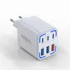 Cargador USB multicontacto PD65W GaN estándar europeo certificado para soportar la carga simultánea de múltiples dispositivos, certificado CE