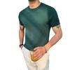 Camiseta de manga corta para hombre, color liso, edición de red, camiseta de punto de manga corta, primavera, estilo coreano, corte ajustado, moderno, cuello redondo, camiseta básica