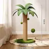 Nuevo rascador para gatos de hoja de coco y palma de areca con cuerda de sisal para provocar a los gatos, poste rascador elevado, decoración de interior