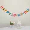 Bandera de feliz cumpleaños decoración de fiesta diseño de escena niño y niña de un año accesorios para fotos infantiles bandera colorida
