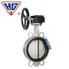 Manija de Turbina Shanghai Hugong Válvula de Mariposa de Acero Inoxidable D71X-16P/D371X-16P Válvula de Mariposa de Cierre Suave Abrazadera