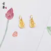 Cobre Chapado en Oro Gota de Aceite Cinco Vías Dios de la Fortuna Esmalte Colgante Hecho a Mano DIY Pulsera Collar Accesorios Pequeños