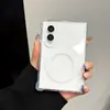 Funda magnética transparente adecuada para Samsung ZFold8Ultra, Fold7 simple, Fold6 de lujo ligero, funda de teléfono de pareja de gama alta