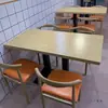 Mesa de Jantar Espessa para Apartamentos Pequenos, Uso Comercial, Cantina, Conjunto de Mesa e Cadeiras para Restaurante, Combinação de Mesa e Cadeiras para Restaurante de Fast Food, Mesa de Jantar Retangular