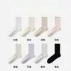Calcetines Camellia Deodorant 100% Algodón para Mujer, Calcetines de Verano Finos de Algodón Puro de Tubo Medio, Antibacterianos, Resistentes al Olor, Calcetines Holgados sin Costuras