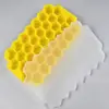 Bandeja de hielo de silicona tipo panal 37 cavidades molde para cubitos de hielo panal creativo caja de hielo casera bandeja de hielo transfronterizo molde para paletas DIY