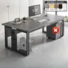 Mesa de Computador de Mesa Espessa Design Moderno Simples Mesa de Chefe Mesa de Escritório Mesa de Estação de Trabalho para Funcionários Combinação de Mesa e Cadeira Mesa de Estudo para Casa