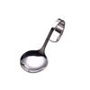 Colher de buffet de aço inoxidável com garfo de alça curva Cozinha japonesa molecular Camarão Colher lisa Colher de salada Garfo Bife Colher de cozinha